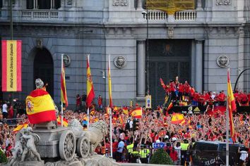 celebracin de la victoria del Mundial en Madrid