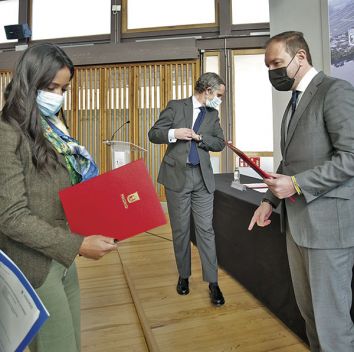 Un momento del acto en el Colegio de Arquitectos