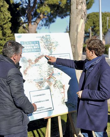 Obras en los carriles bici de Las Rozas