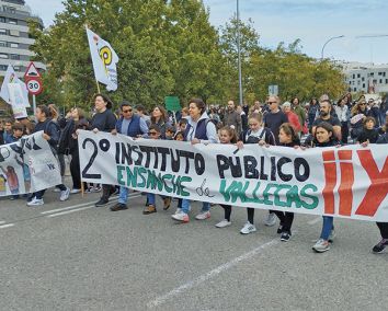 Un momento de la manifestacin vecinal