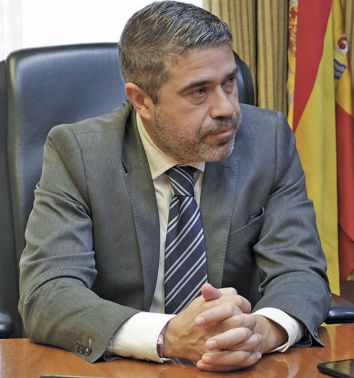 El alcalde de Valdemoro, durante la entrevista