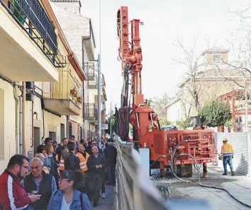 Zona afectada por las obras de la Lnea 7B en San Fernando de Henares