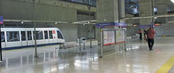 Actual andn de la Lnea 8 de Metro en el aeropuerto de Barajas