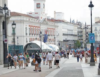Zona peatonal en la Puerta del Sol